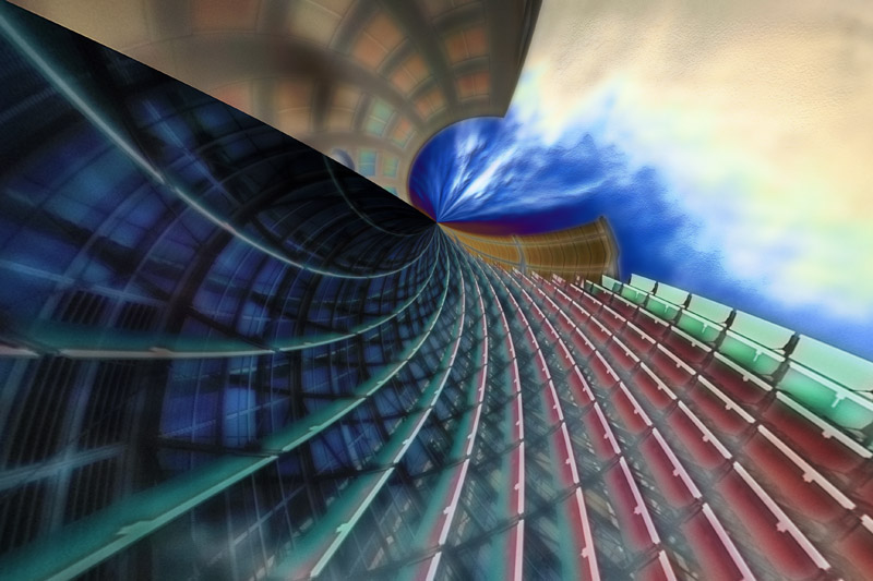 Where the point of the sky met the horizon of the building