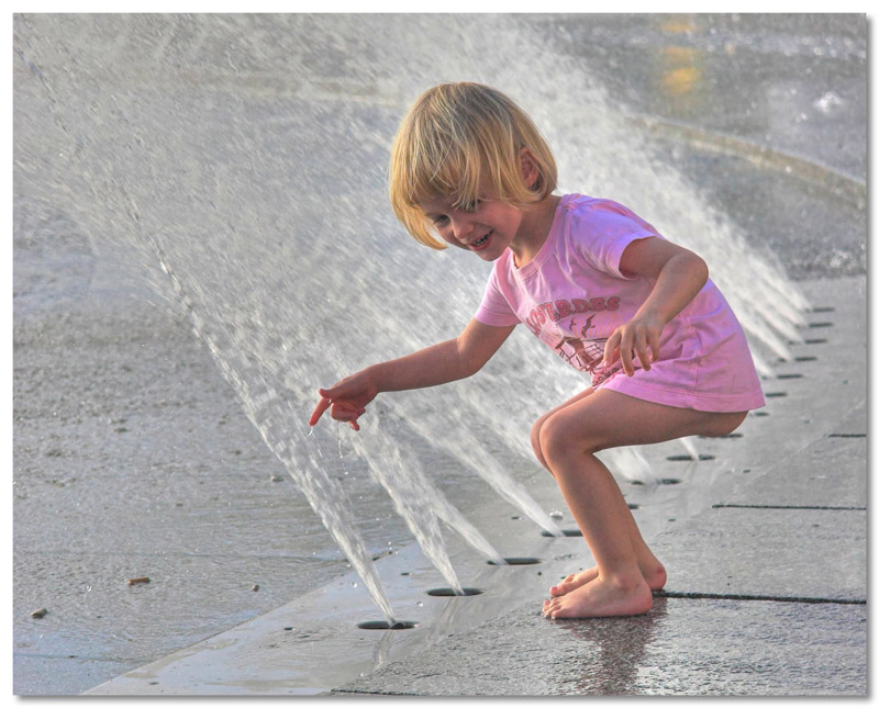 2nd Place: Playing in a Fountain