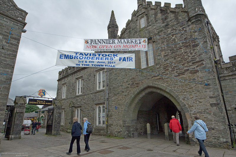 Tavistock - Guildhall & entrance to Pannier Market