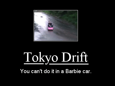 tokyo drift cant do it barbie car