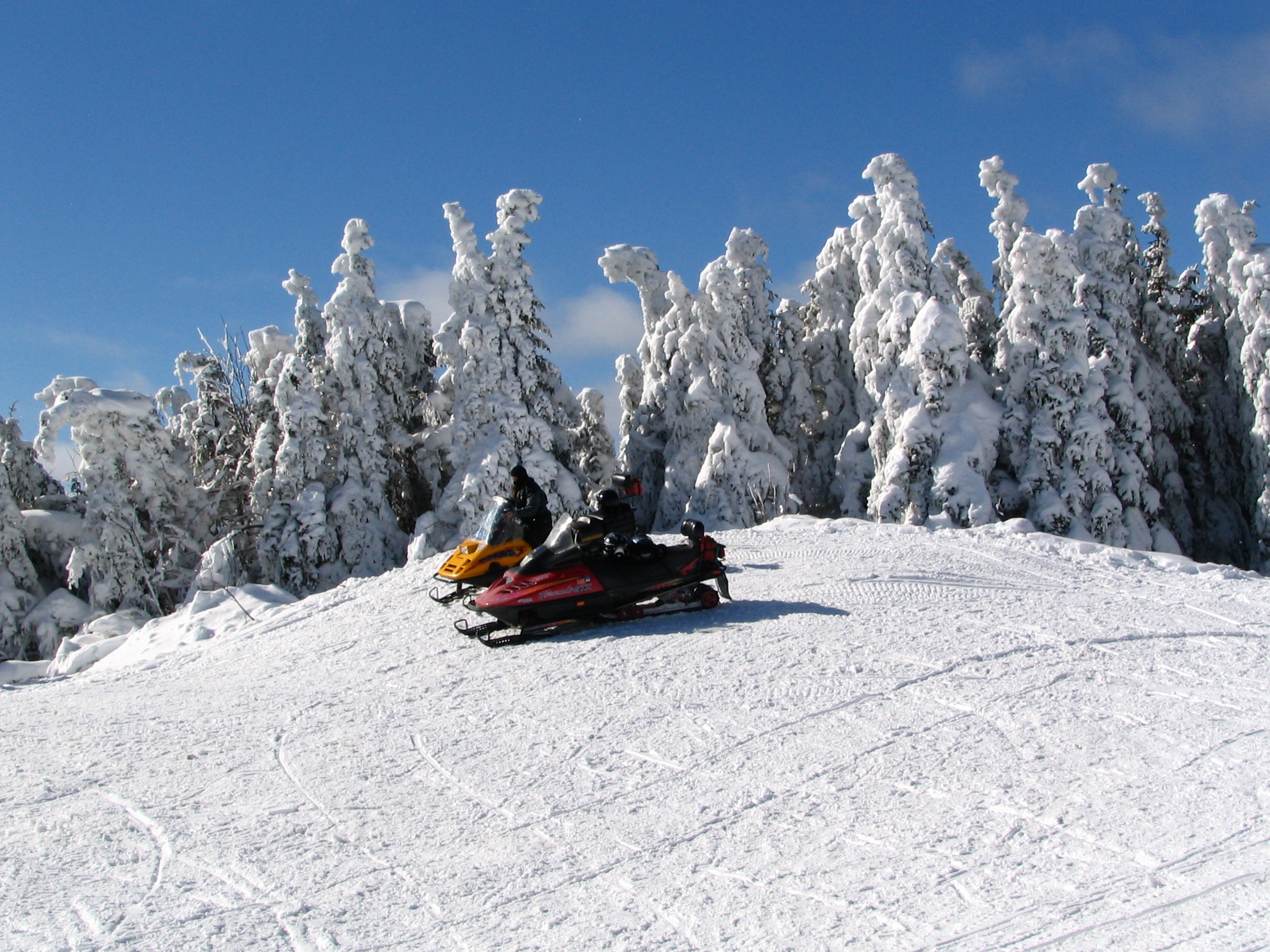 Snowmobile in St-Donat