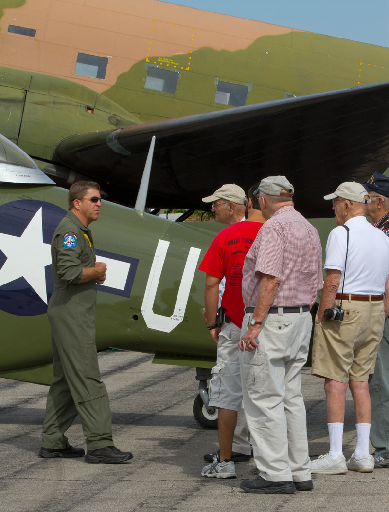 Jeff going over the aircraft with the gentleman who went up before me