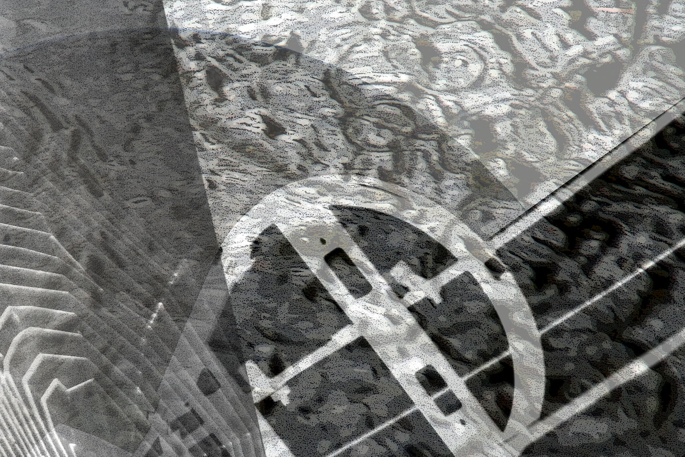 splashes, circles, wires, web