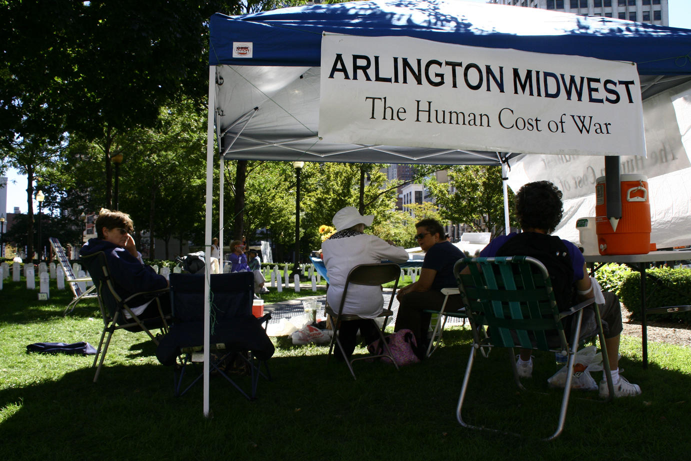 volunteers tent