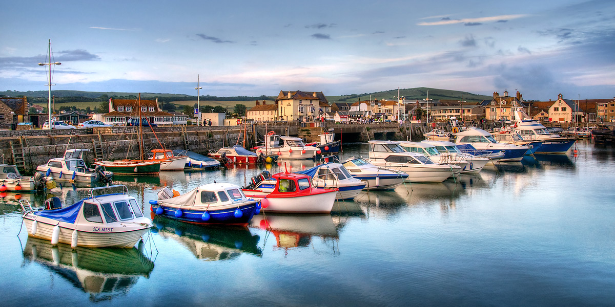 Line of boats, West Bay, Dorset