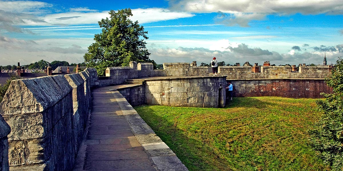 Ramparts, city walls, York