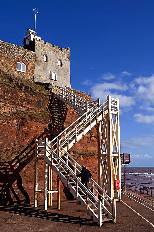 Goin up Jacobs ladder, Sidmouth (2053)