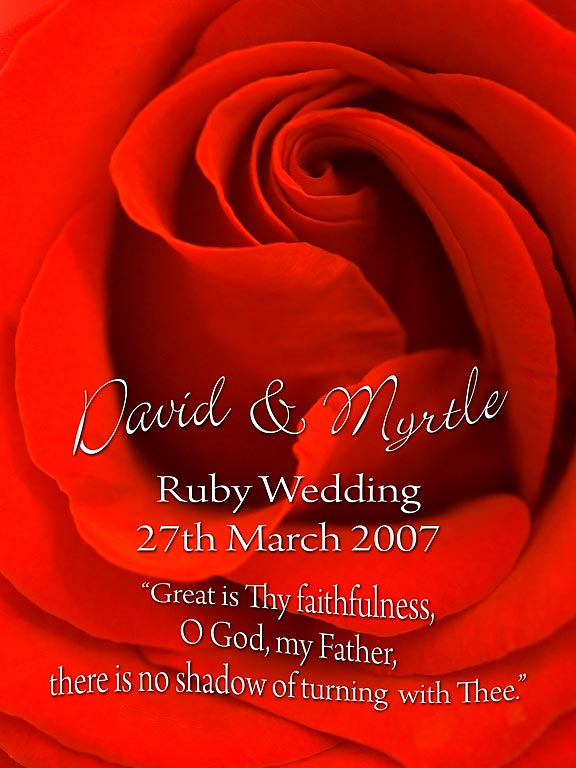 David & Myrtles Ruby Wedding