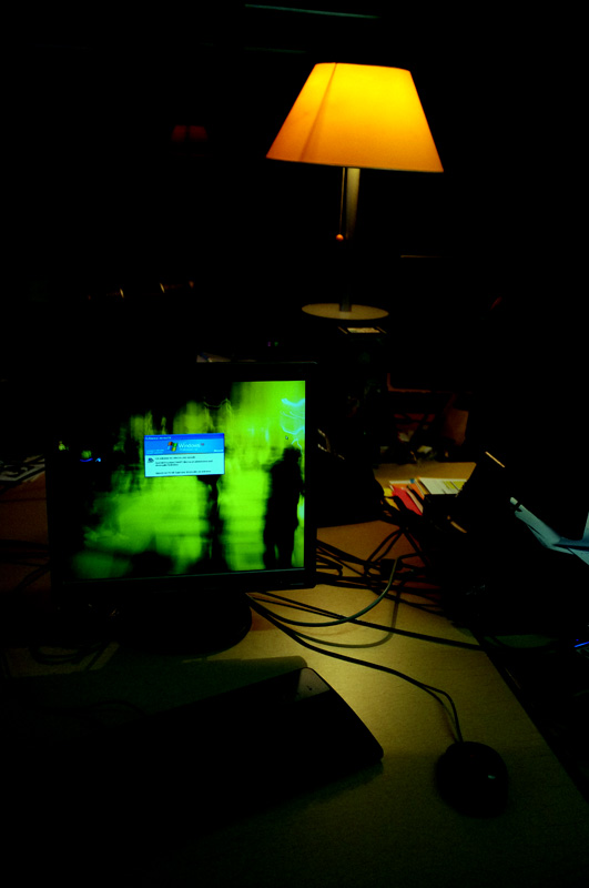 Night in desk