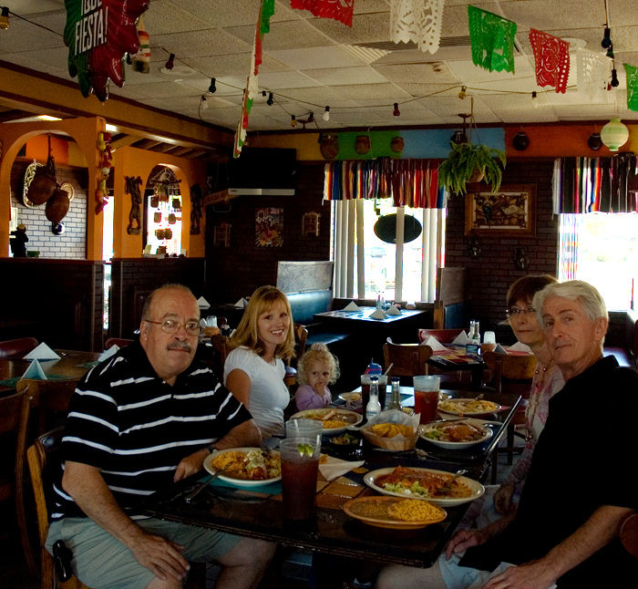 WITH LARRY AND FAMILY! GREAT MEXICAN FOOD AT MI TIERRA