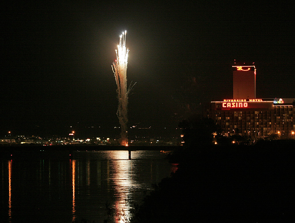 The shows begins over the river
