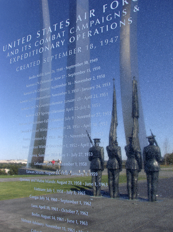 Air Force Memorial, in granite