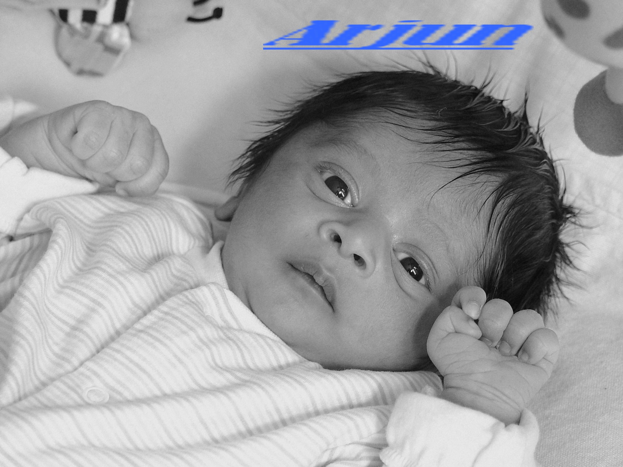 A portrait of the baby ARJUN