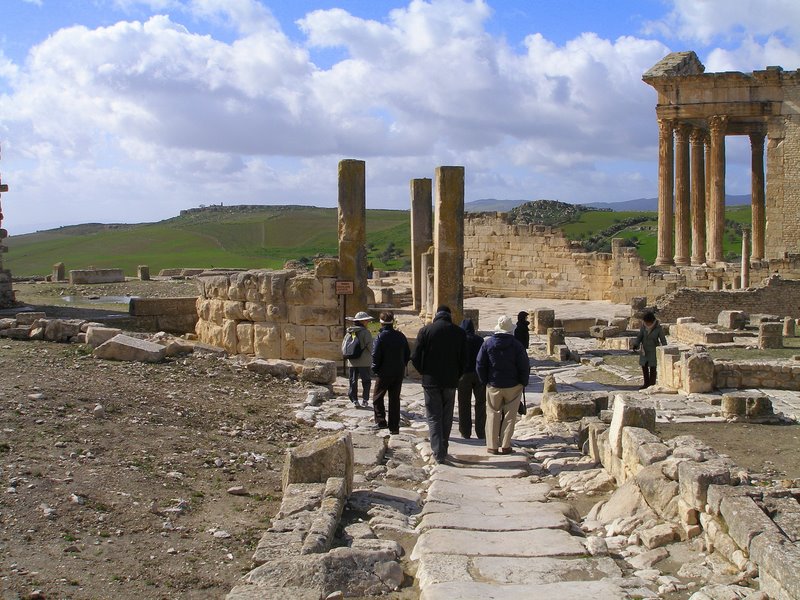 Dougga - approach to Forum & Capitol