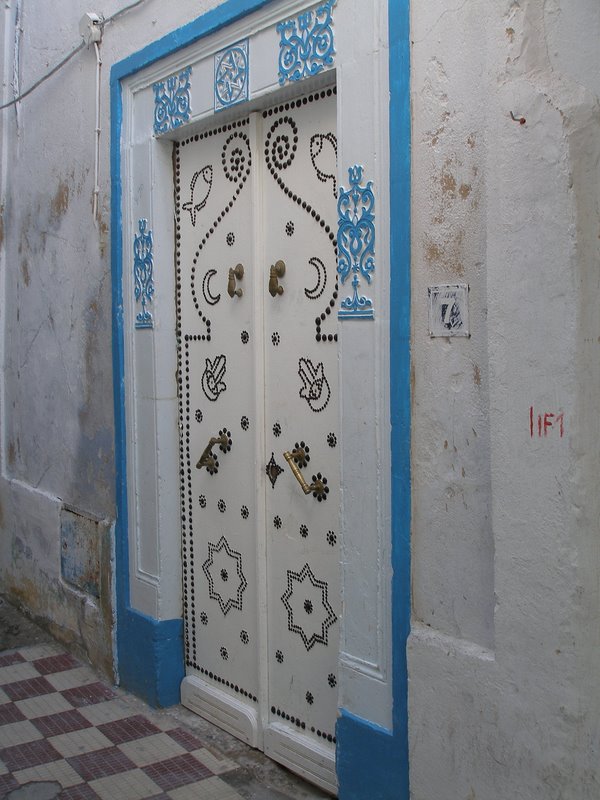 Elegant doorway in Hammamet Medina