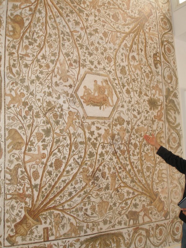 El Djem - museum - mosaic featuring Bacchus
