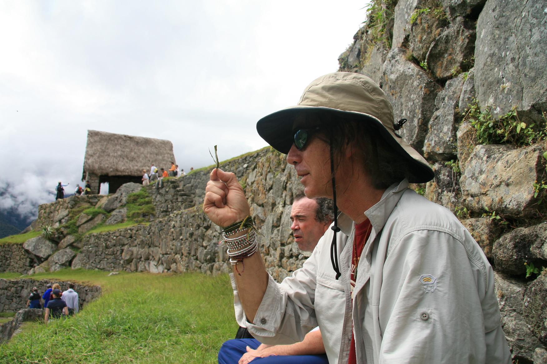 setting intention at Machu Picchu