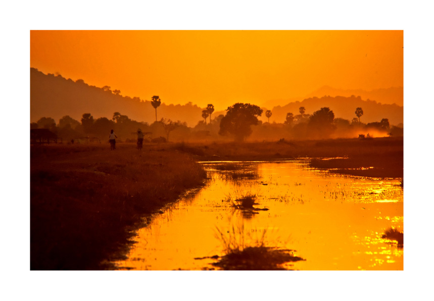 Golden sunset, Laos