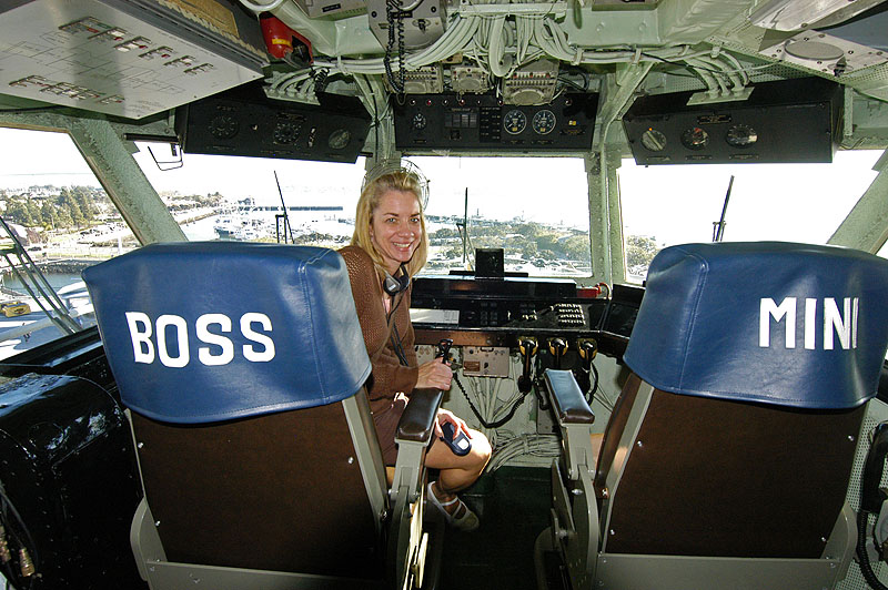 Laura on U.S.S. Midway