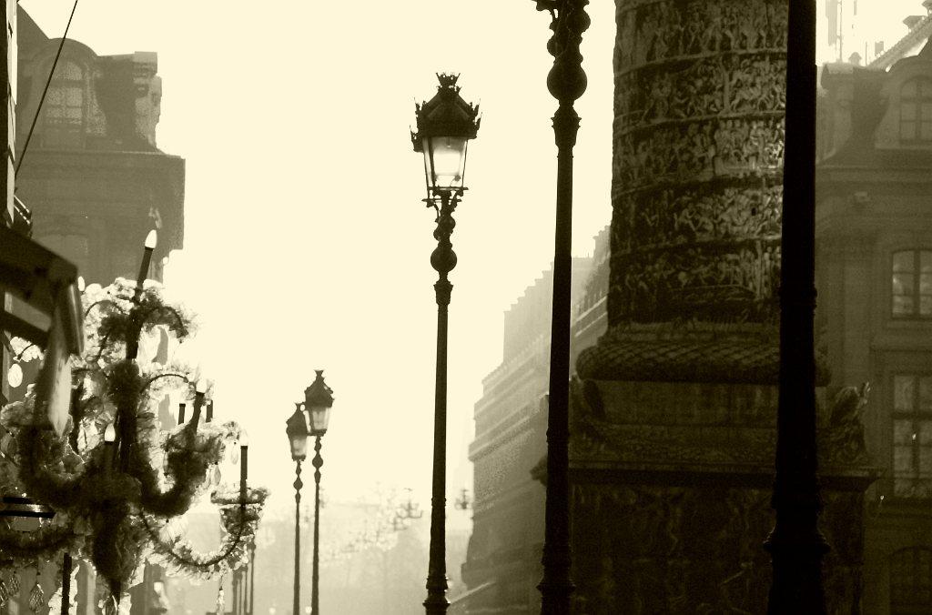 Contre-jour place Vendme.