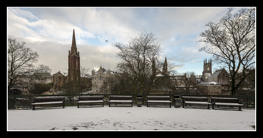 Triple Kirks with snow