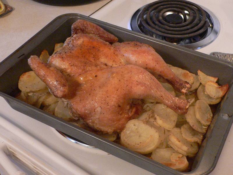 Carolines roast butterflied chicken dinner