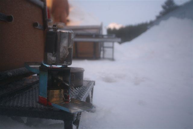 Morning Perked Coffee On old Primus Model 71 stove
