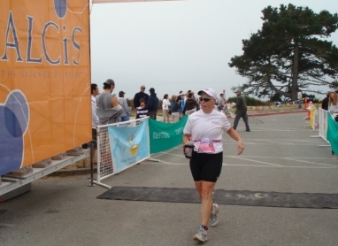 Crossing 1st in her classification!