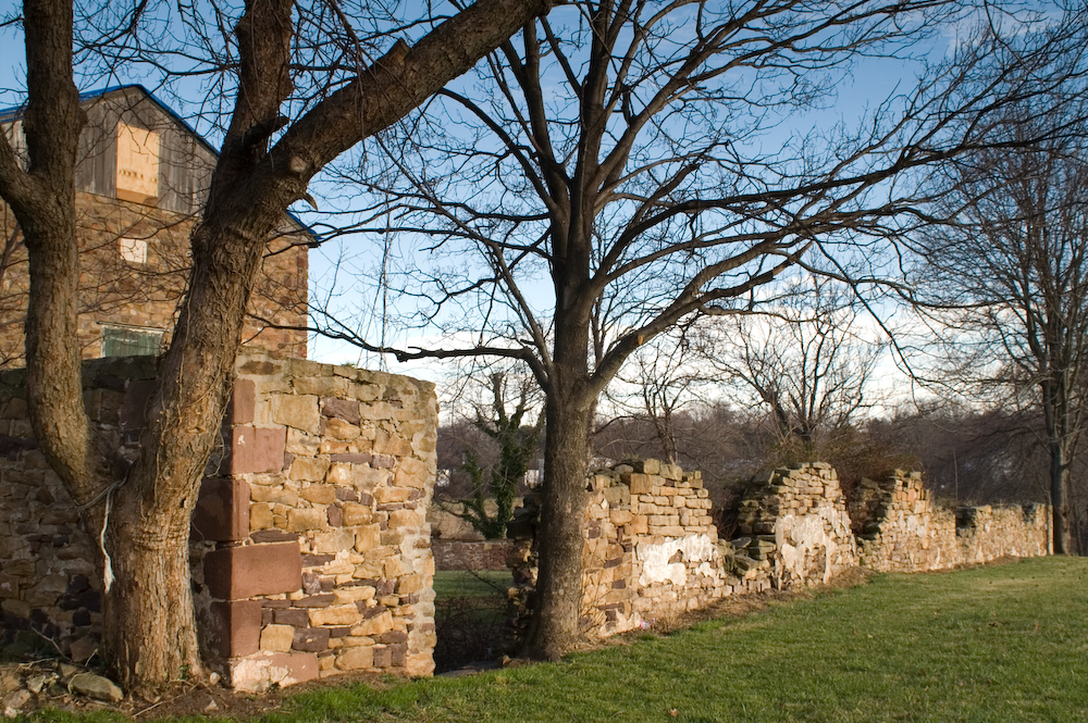 Stone Wall and Barn