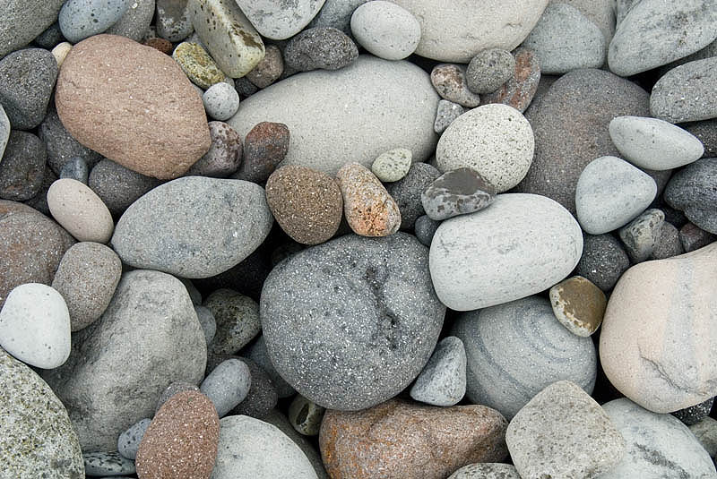 Pebbles on an island beach