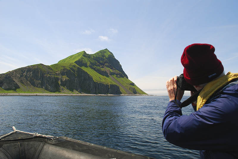 Approaching Broutana Bay on Simushir