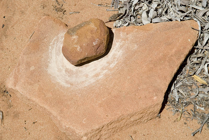Aboriginal mortar and pestle, near Kings Canyon