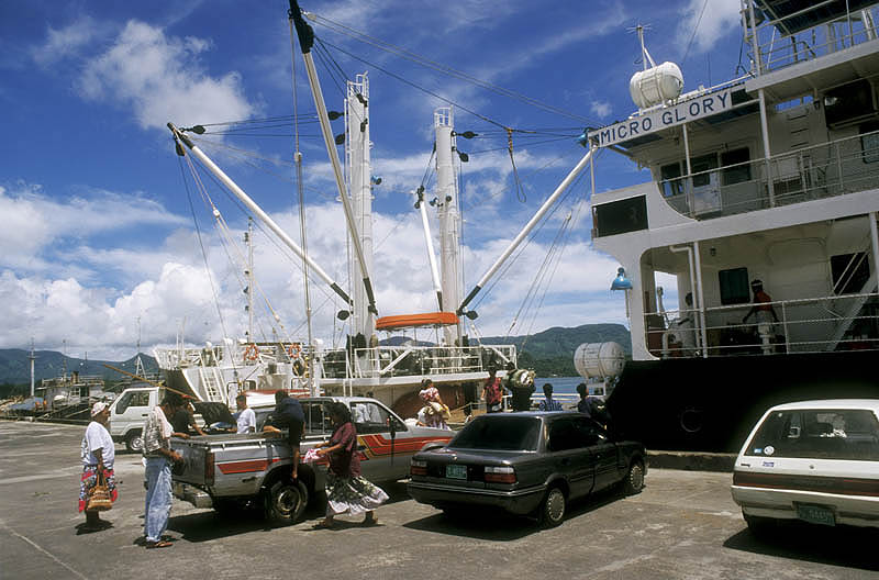 POHNPEI, MICRONESIA: Inter-island steamer preparing to sail