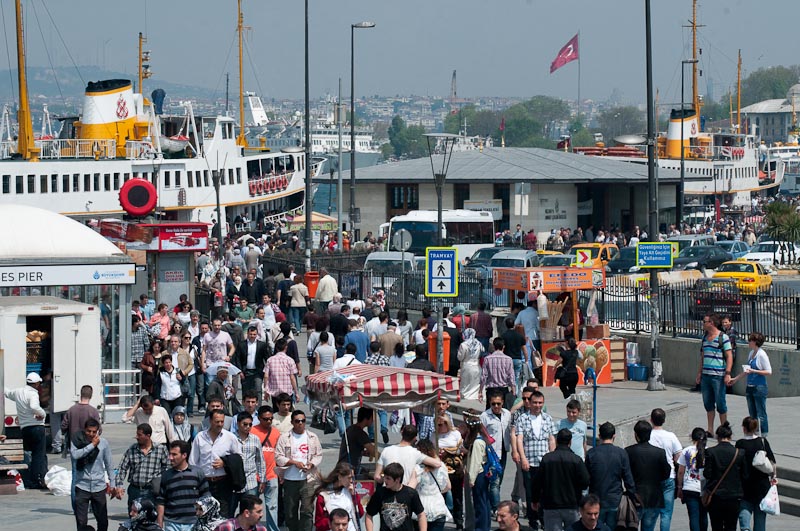 Istanbul's main Bosphorus ferry terminal at Eminonu