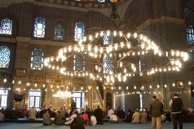 Inside Yeni Cami, the 'New' Mosque of Eminonu