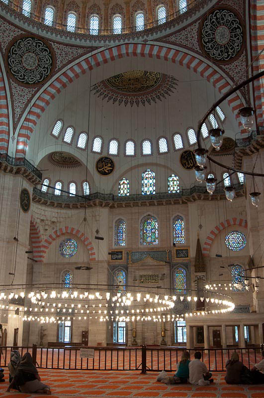 Inside the Suleymaniye Mosque