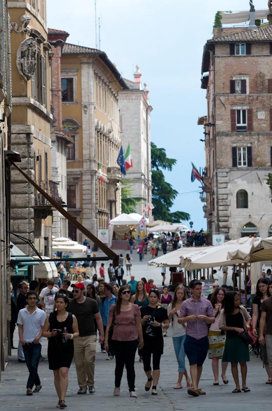 Corso Vanucci, the main street of Perugia