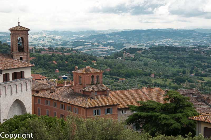 Looking out over the Umbrian countryside