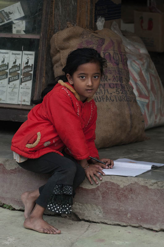 Homework time, Chitwan, Nepal