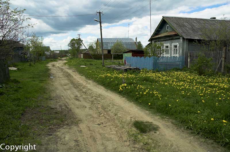 Dirt roads of a village a couple hours out of Moscow