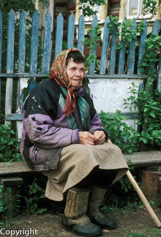 Elderly village woman