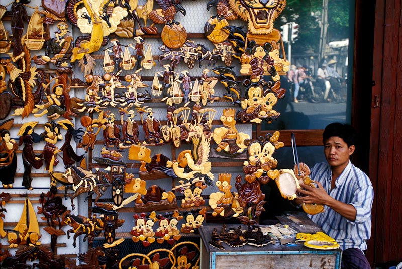 Wood carvings for tourists