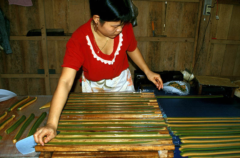 Making coconut candy at a workshop on a Delta island