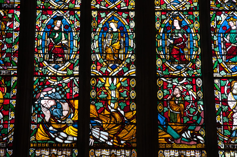 Leadlight window at St Mary's Church, Shrewsbury