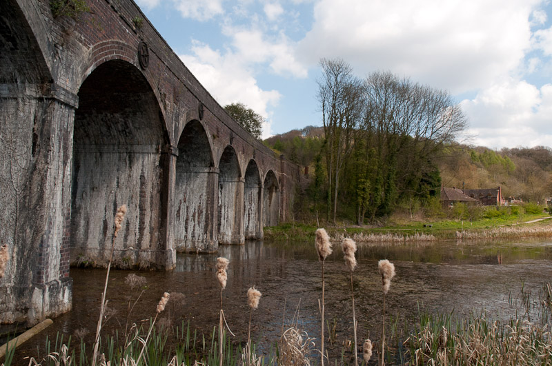 Foundry pond and railway viaduct at Coalbrookdale