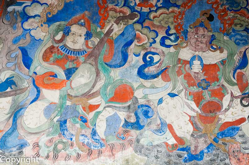 Frescoes at the Diskit Gompa
