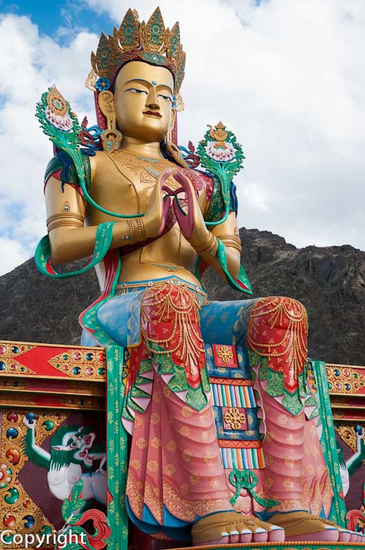 Giant Maitreya Buddha across from the Diskit Gompa