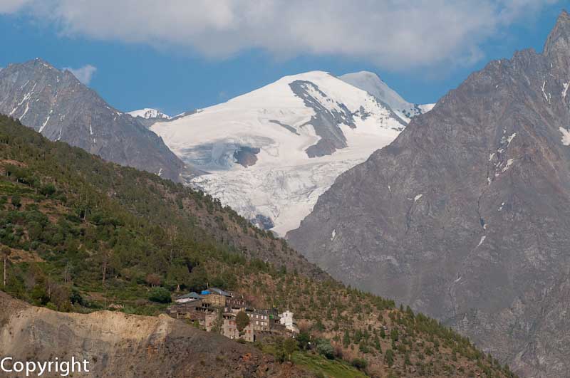 Mountain peaks above Keylong