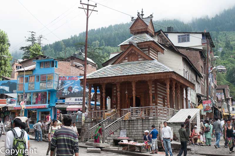 Main bazaar of Manali, at journey's end