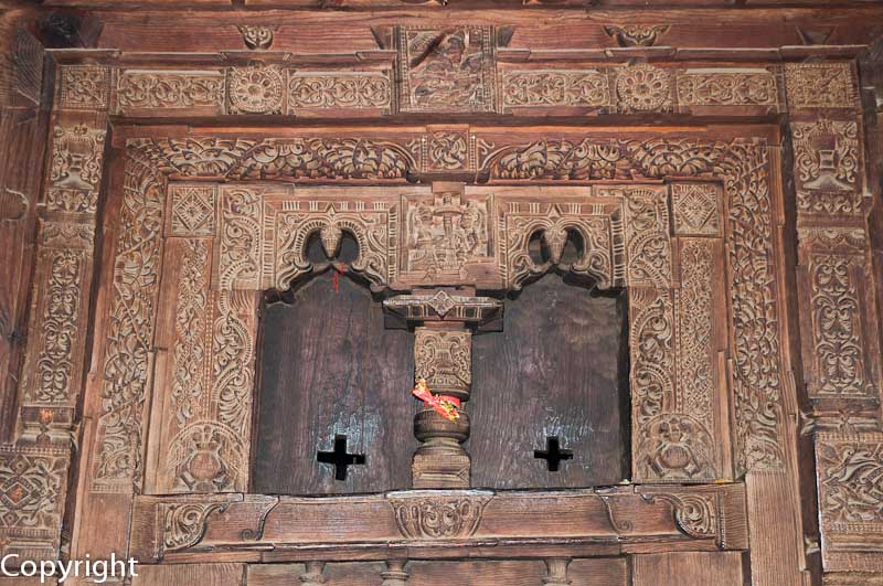 Detail of the Hadimba or Dhungri Temple, Manali